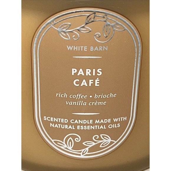 Bath & Body Works White Barn PARIS CAFE 3 wick candle 14.5 oz NEW in Box 2022 - Picture 3 of 13